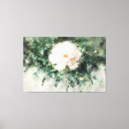 *~* White PEONY TV2 Art Stretch Canvas Print