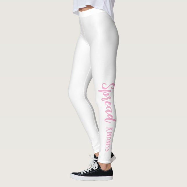 White Personalized Leggings Spread Kindness (Esquerda)
