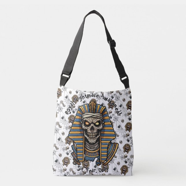 🤍 White Pharaoh Mummy Tote 👑 🎃 (Frente)