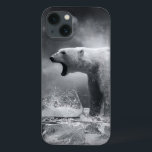White Polar Bear Hunter on the Ice in water<br><div class="desc">White Polar Bear Hunter on the Ice in water drops. © and ® Bigstock® - All Rights Reserved.</div>