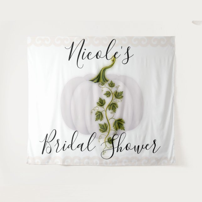 White Pumpkin Storybook - Tapeçaria Casamento outo (Frente (Horizontal))