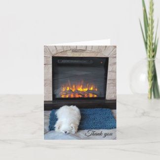 White Puppy por Cartões de agradecimentos de larei