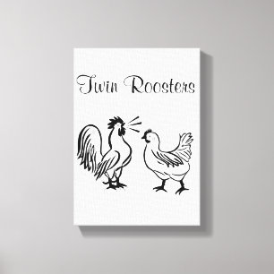White-Roosters de Impressão de Telas Estreitas