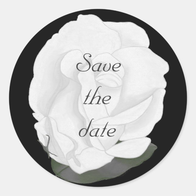 White Rose Salve os adesivos de data (Frente)