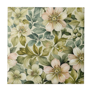 White Roses and Sage Seamless