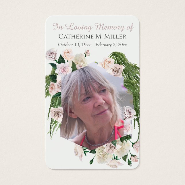 White Roses e Greenery Memorial Funeral (Frente)