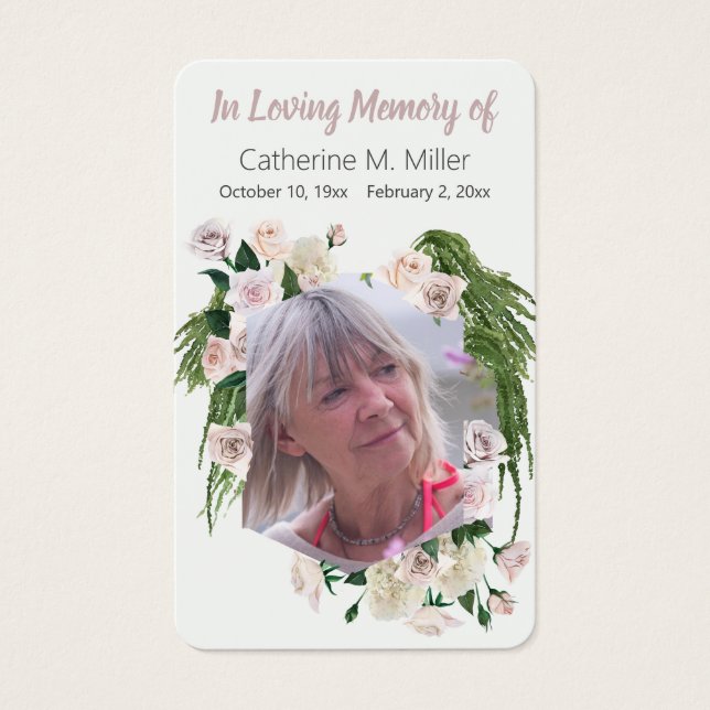 White Roses e Greenery Memorial Funeral (Frente)