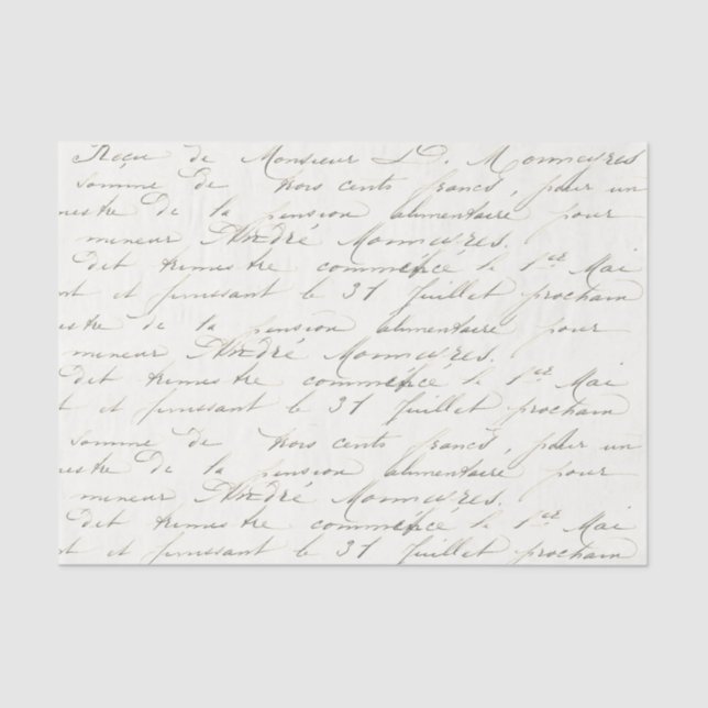 White Script Vintage - Papel Tecidual (Frente )