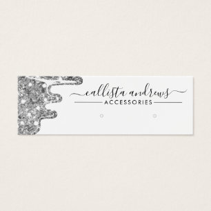 White Silver Chunky Glitter Drivers Earrando Tela