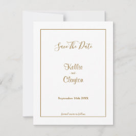 White Simple Framed Salvar a Data