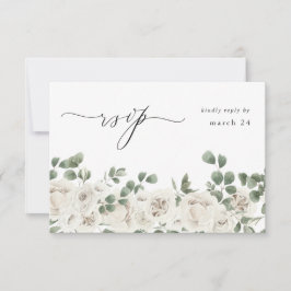 White Soft Floral e Eucalyptus w RSVP de Refeições