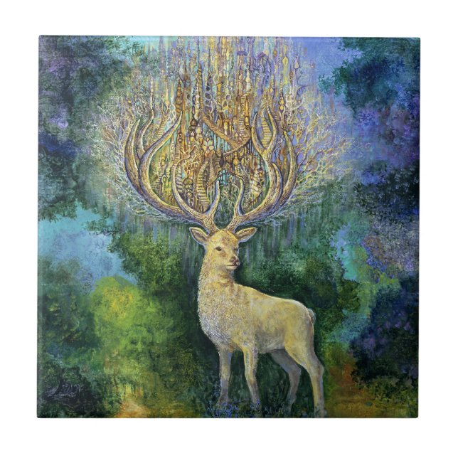 White Stag 6x6 Azulejo cerâmico (Frente)