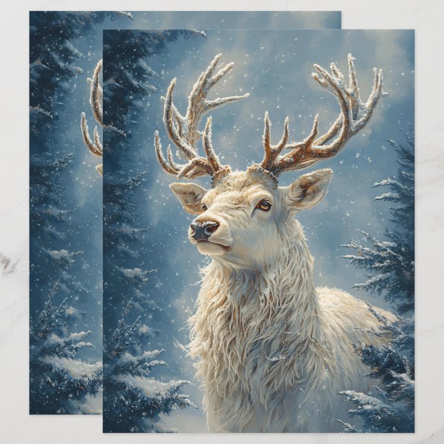 White Stag - Retrato Místico de Arte (Frente/Verso)