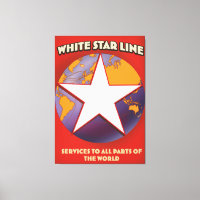 White Star Line Cruise ship. Canvas impressa
