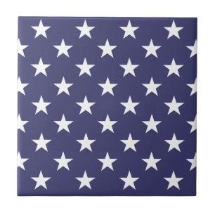 White Stars Patriotic American Flag Patterno