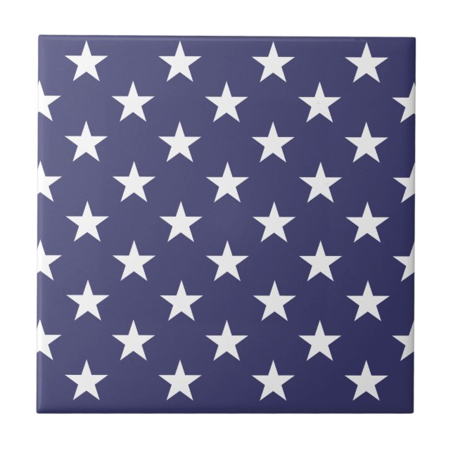 White Stars Patriotic American Flag Patterno (Frente)