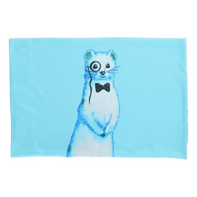 White Stoat Ermine Cute Ferret Arte (Frente)