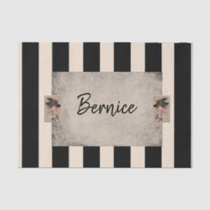 White Stripes de bege de papel tecidular