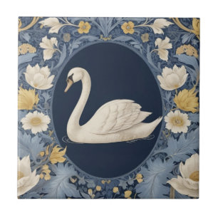 White Swan William Morris Estilo virado para a esq
