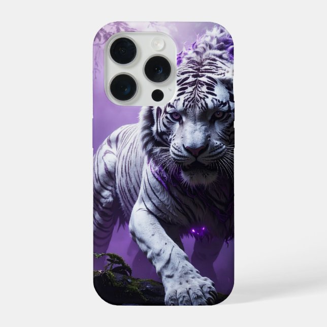 White Tiger in Purple Storm – Majestic Phone Case (Verso)
