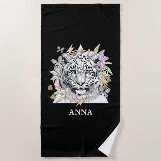 White Tiger Personalizado de Toalha de Praia Perso