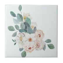 White Vintage Floral Greenery Elegante