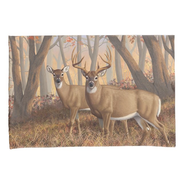 Whitetail Deer Buck & Doe Autumn Mapods (Frente-Direita)