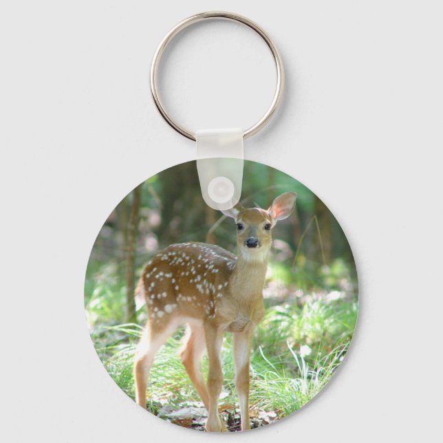 Whitetail Deer Fawn Chaveiro (Frente)