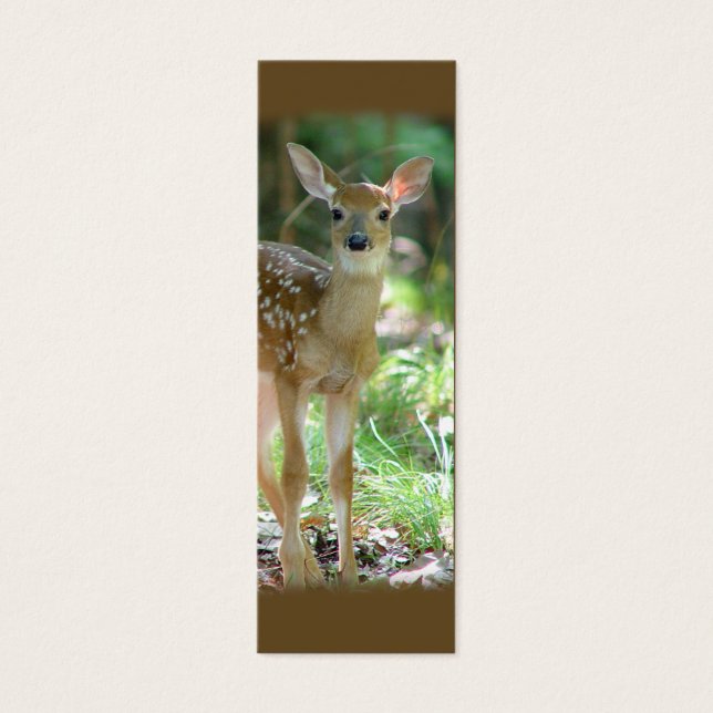 Whitetail Deer Fawn Mini Bookmark / (Frente)
