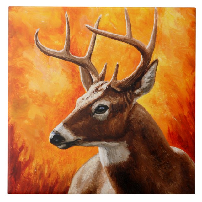 Whitetail Deer Trophy Buck Head (Frente)