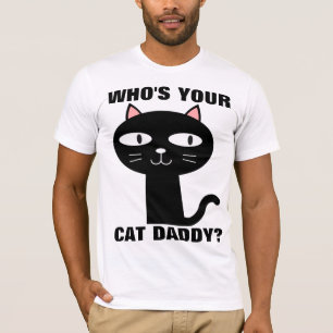 WHO é SEU CAT PAI? Camisetas masculinas