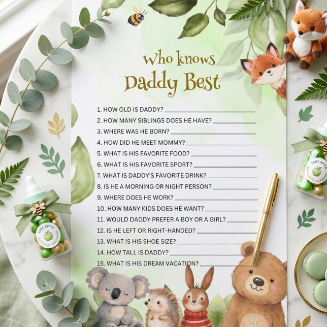Who Knows Daddy Best baby shower Game (Criador carregado)
