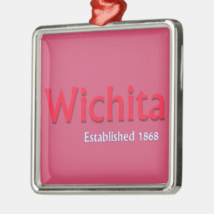 Wichita Estabeleceu Ornamentos Quadrados Premium