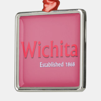 Wichita Estabeleceu Ornamentos Quadrados Premium