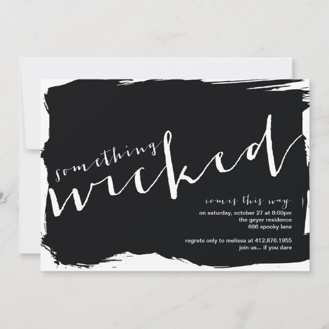 Wicked - Convite para Festa de Halloween (Frente)