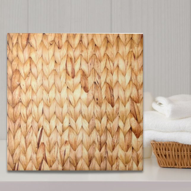 wicker russo da ilha tropical da praia (rustic beach tropical island woven wicker ceramic tile)