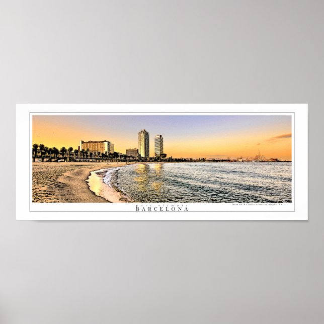 Wide panoramic poster of the Olympic Port Towers (Frente)