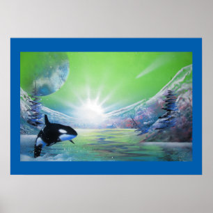 Wies imagem de baleia poster impressão