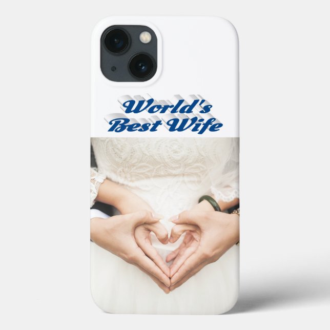 Wife Photo sea blue iPhone Case (Verso)