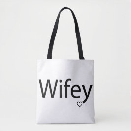 Wifey - Saco de Tote Personalizado com Impressão