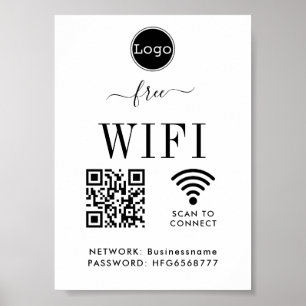 WIFI Network Password QR Code Poster