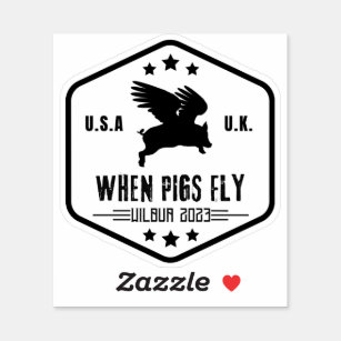 Wilbur Pig: Quando os porcos voam com um adesivo d