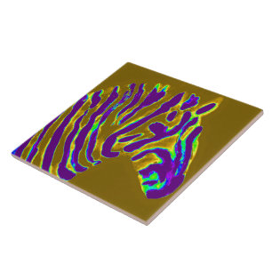 Wild Animal Purple Gold Stripe Zebra