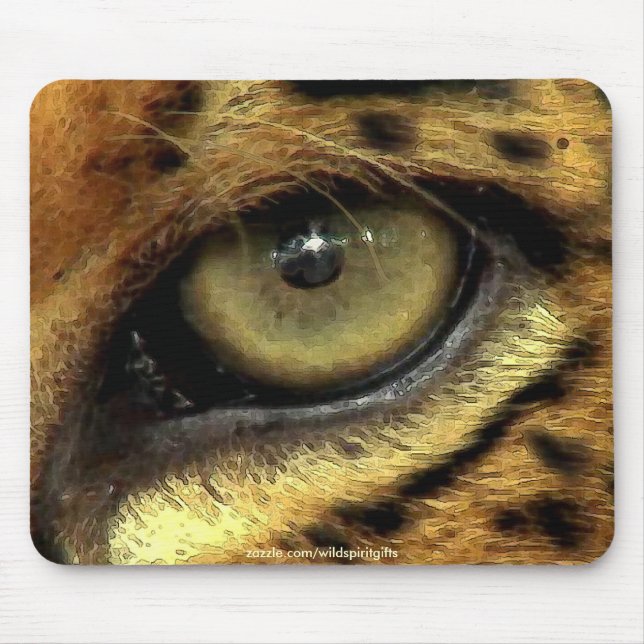 Wild Cat Jaguar Wildlife Art Mousepad (Frente)