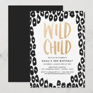 Wild Child CONVITE DE ANIVERSÁRIO