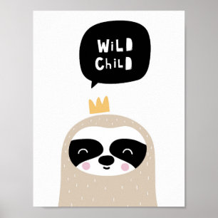 Wild Child   Poster de viveiro escandinavo