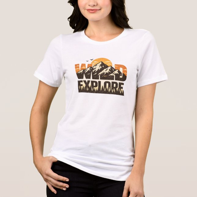 Wild Explore Vintage Mountain Adventure Outdoor (Frente)