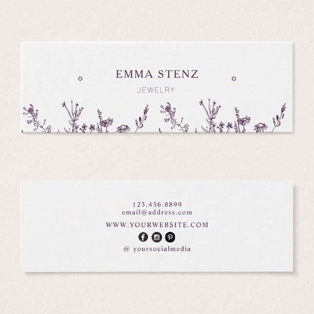 Wild Floral ・ Placa de Exibição de Enxertos para E (Frente & Verso)