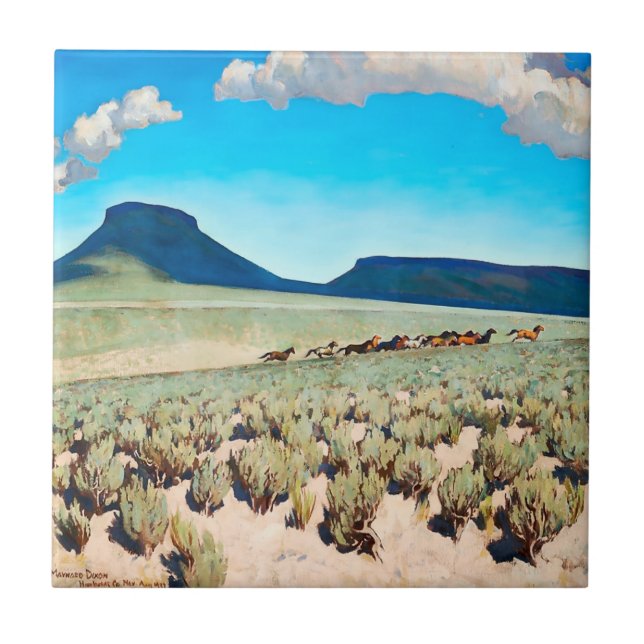 "Wild Horse Country", por Maynard Dixon (Frente)
