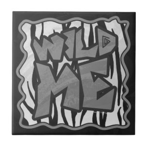 Wild Me Tiger Black and White Impressão